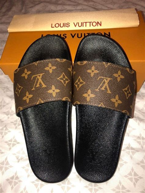 louis vuitton fur slides|louis vuitton women's sliders.